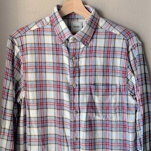 ROWM Men’s Plaid Long Sleeve Button Down Shirt